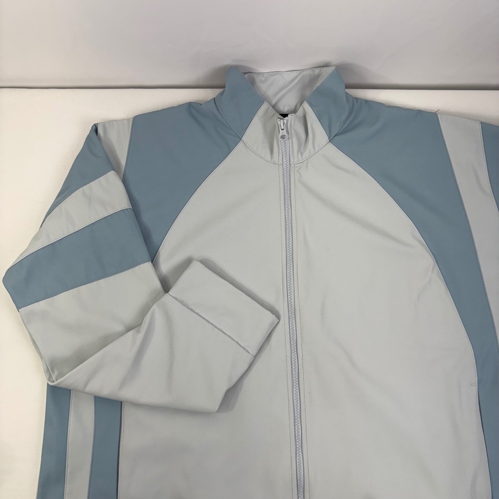 Adidas Women's EQT Track Top Jacket Full Zip Blue Colorblock Size XL